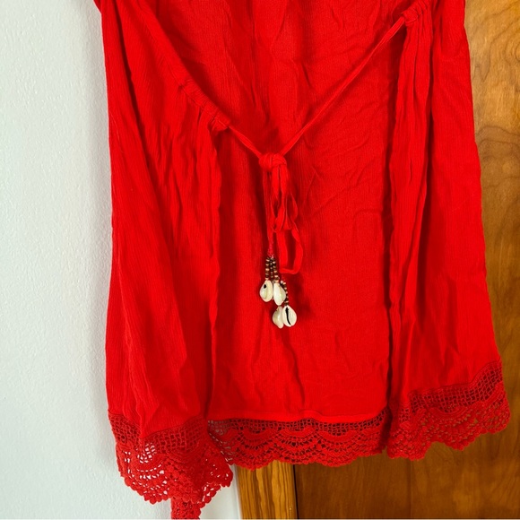 Free people red festival top halter backless - Picture 3 of 9